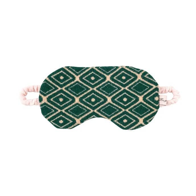 Forest Green Luxury Knitted Eye Masks homeware shops bristol gift shops bristol Knitluxe Studio