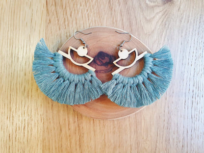Making Kits Macramé Earrings DIY Kit (Various Colours) homeware shops bristol gift shops bristol Knots and Stalks