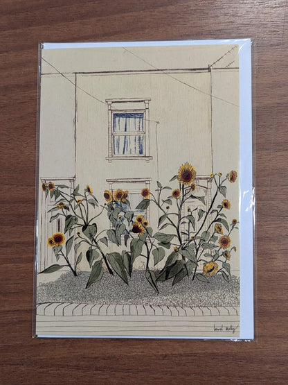 Greetings Card Card of Sunflowers in Southville Greetings Cards of Bristol (various designs) homeware shops bristol gift shops bristol Laurel Molly