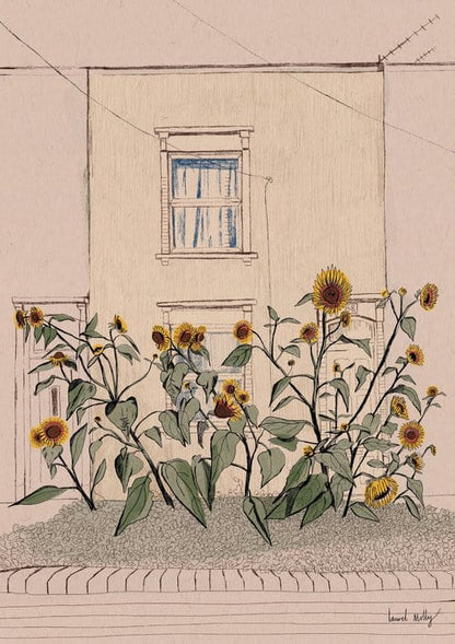 Print Digital Print of Sunflowers in Southville Digital Print of Bristol Scenes A5 (various designs) homeware shops bristol gift shops bristol Laurel Molly