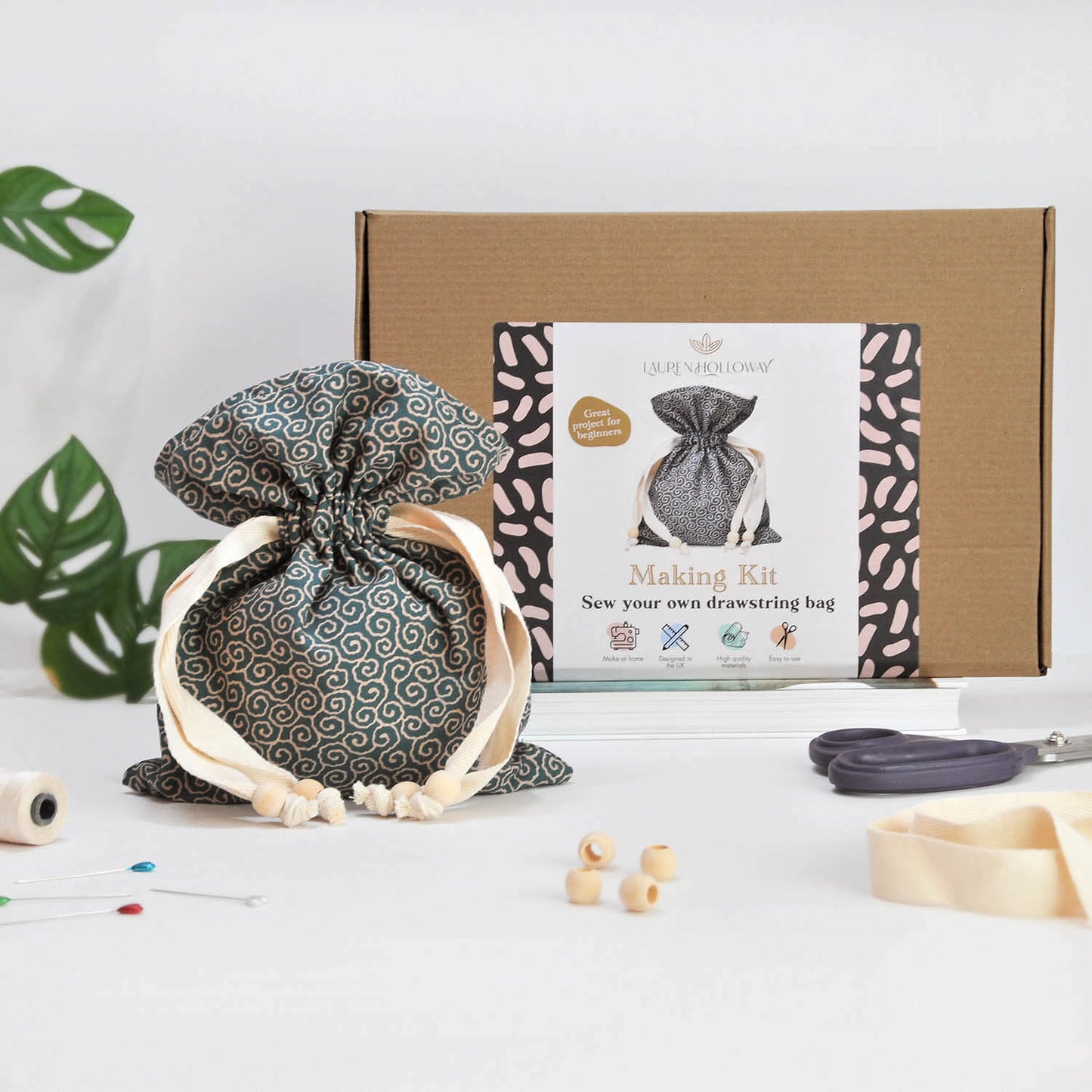 Making Kits Sew Your Own Drawstring Bag Making Kit homeware shops bristol gift shops bristol Lauren Holloway