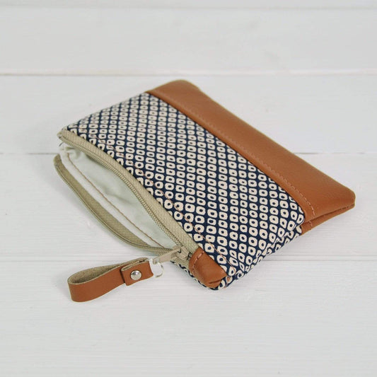 Purse / Wallet Small Coin Purse - Navy Diamond homeware shops bristol gift shops bristol Lauren Holloway
