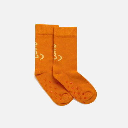 'Mini Change-Maker' Orange Smiley Bamboo Socks for Toddlers - (Age 2-4) homeware shops bristol gift shops bristol Leiho