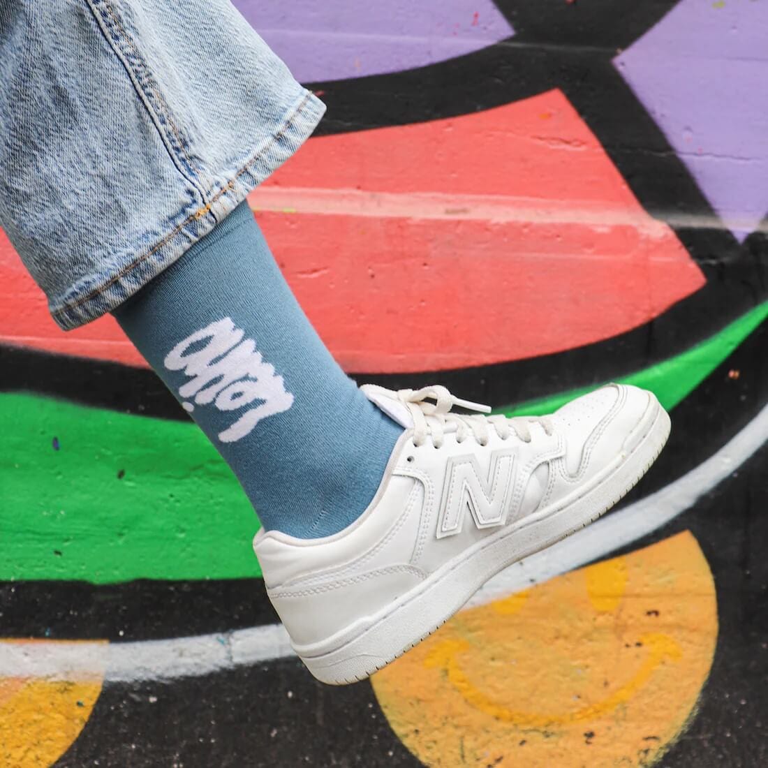 Socks Smiley Bamboo Socks - 'Goody Blue Shoes" Blue homeware shops bristol gift shops bristol Leiho