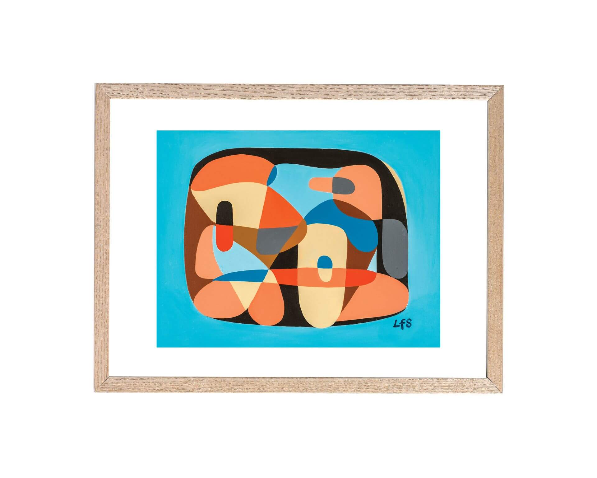 Prints A2 Shape Shifter Blue 3 - Fine Art Digital Print homeware shops bristol gift shops bristol Louise Forster-Smith