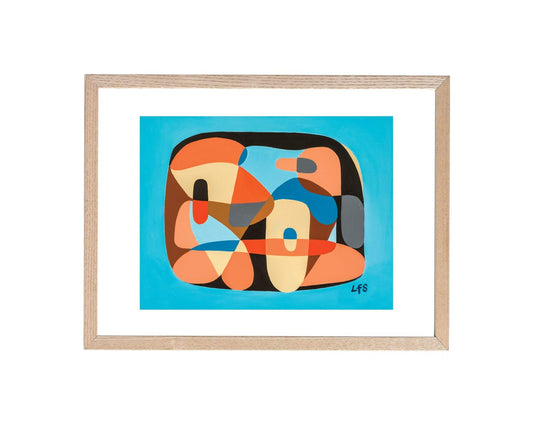 Prints A2 Shape Shifter Blue 3 - Fine Art Digital Print homeware shops bristol gift shops bristol Louise Forster-Smith