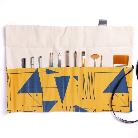 Art & Craft Kits Mustard Reusable Brush Rolls 'DAY' - 2 colours homeware shops bristol gift shops bristol Lucas Loves