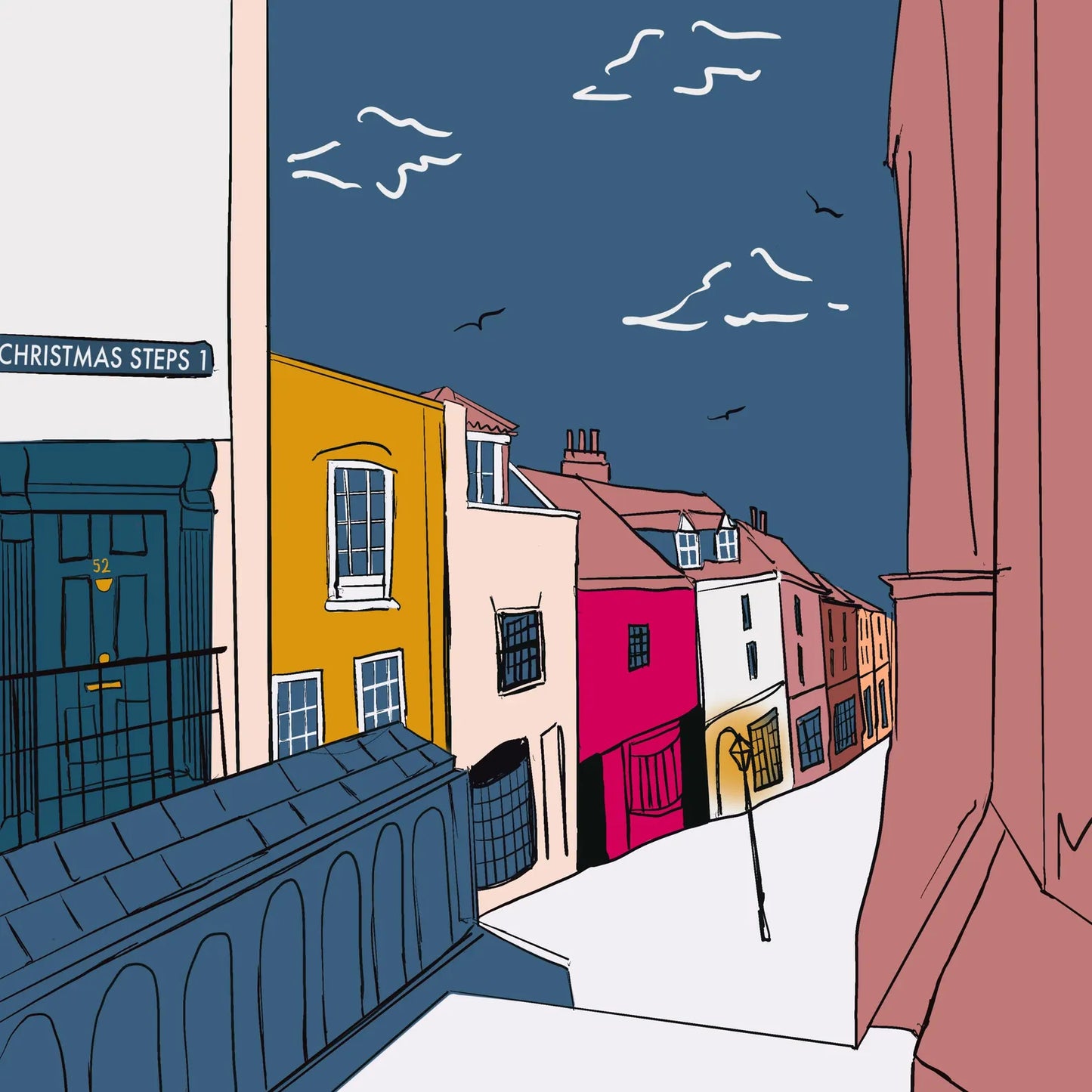 Bristol Greetings Card Christmas Steps Bristol Scenes - Greetings Cards (various styles) homeware shops bristol gift shops bristol Made By Meg