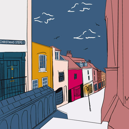 Bristol Greetings Card Christmas Steps Bristol Scenes - Greetings Cards (various styles) homeware shops bristol gift shops bristol Made By Meg