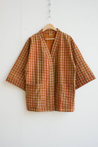 Jackets & Coats Efa Twill or Linen Jacket - Gingham homeware shops bristol gift shops bristol Mahika Kala