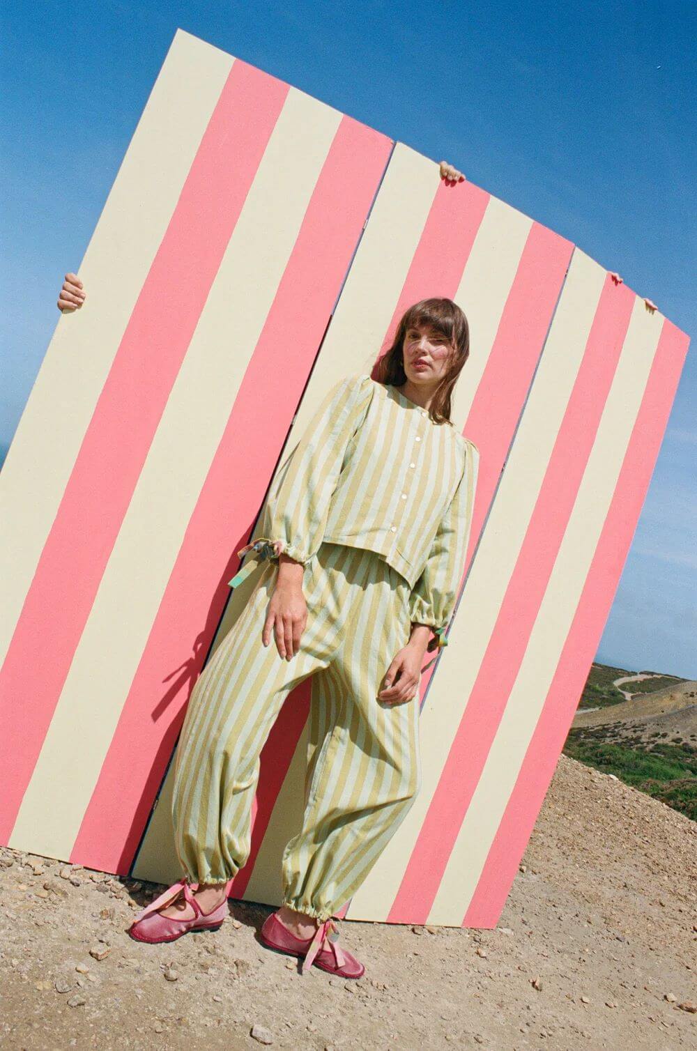 Long sleeved blouse Mabel Long Sleeved Blouse In Sherbert Stripe homeware shops bristol gift shops bristol Mahika Kala