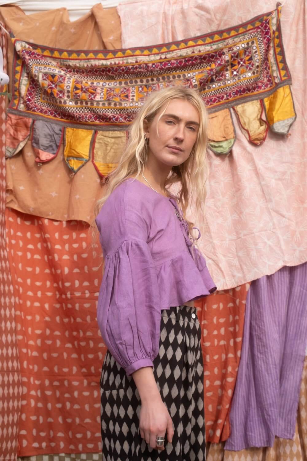 Tops Cornelia Linen Top - 'Amethyst' homeware shops bristol gift shops bristol Mahika Kala