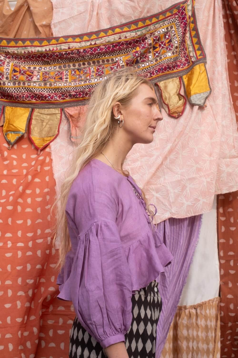 Tops Cornelia Linen Top - 'Amethyst' homeware shops bristol gift shops bristol Mahika Kala