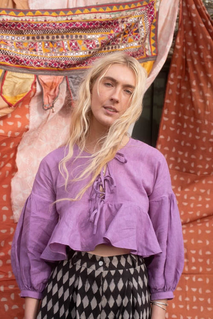 Tops Cornelia Linen Top - 'Amethyst' homeware shops bristol gift shops bristol Mahika Kala