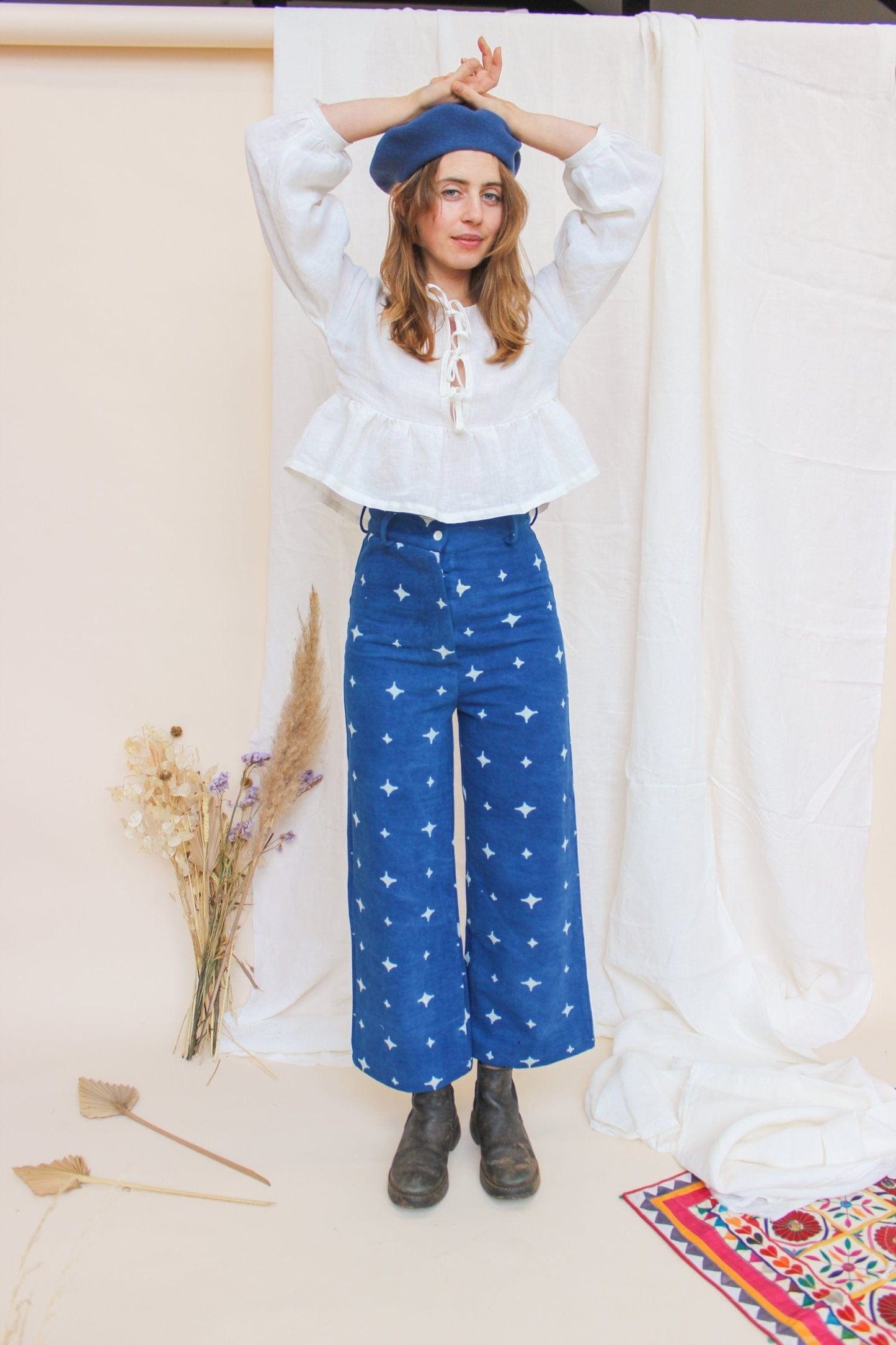 Trousers Twill Trousers in 'Piper Indigo' homeware shops bristol gift shops bristol Mahika Kala