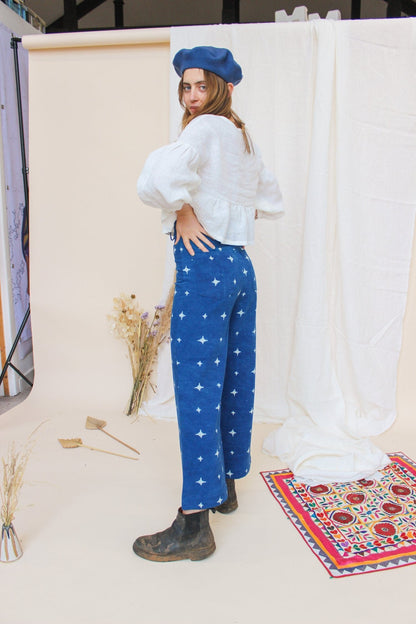 Trousers Twill Trousers in 'Piper Indigo' homeware shops bristol gift shops bristol Mahika Kala
