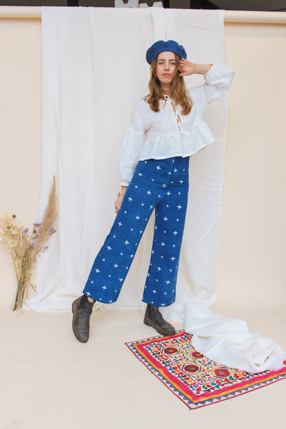 Trousers Twill Trousers in 'Piper Indigo' homeware shops bristol gift shops bristol Mahika Kala