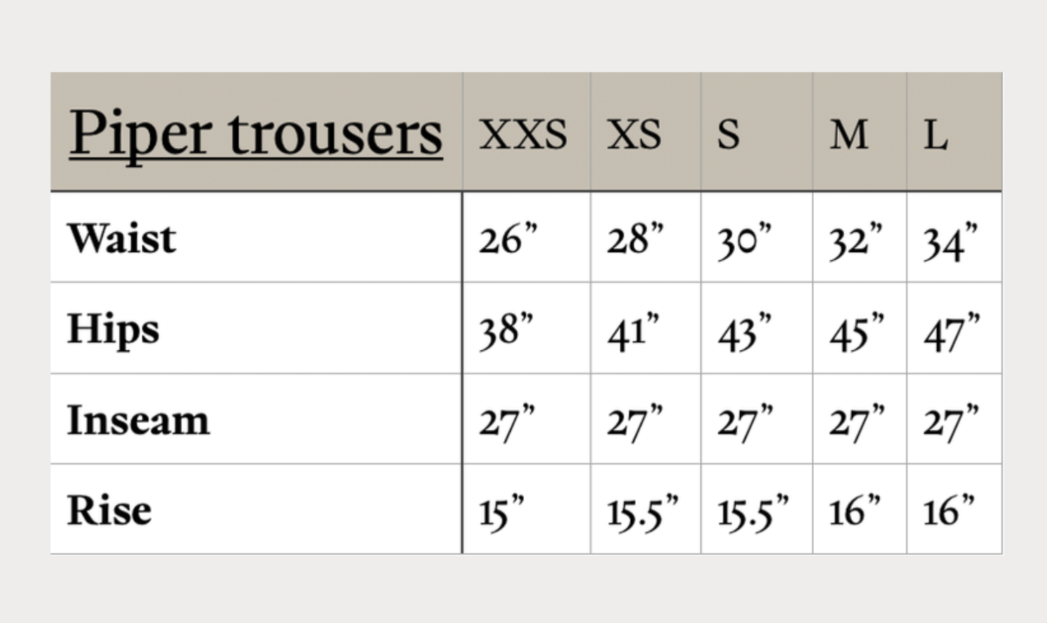 Trousers Twill Trousers in 'Piper Iron' homeware shops bristol gift shops bristol Mahika Kala