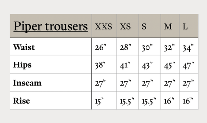 Trousers Twill Trousers in 'Piper Iron' homeware shops bristol gift shops bristol Mahika Kala