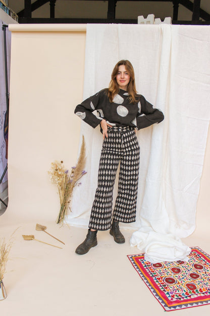 Trousers Twill Trousers in 'Piper Iron' homeware shops bristol gift shops bristol Mahika Kala
