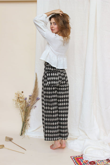 Trousers Twill Trousers in 'Piper Iron' homeware shops bristol gift shops bristol Mahika Kala