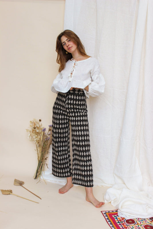 Trousers Twill Trousers in 'Piper Iron' homeware shops bristol gift shops bristol Mahika Kala