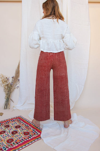 Trousers Twill Trousers in 'Piper Rust' homeware shops bristol gift shops bristol Mahika Kala
