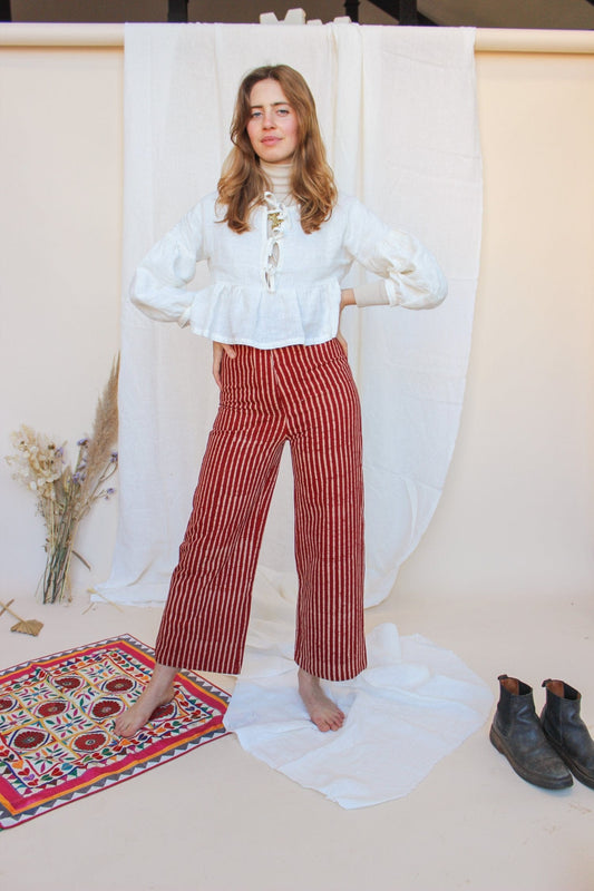Trousers Twill Trousers in 'Piper Rust' homeware shops bristol gift shops bristol Mahika Kala