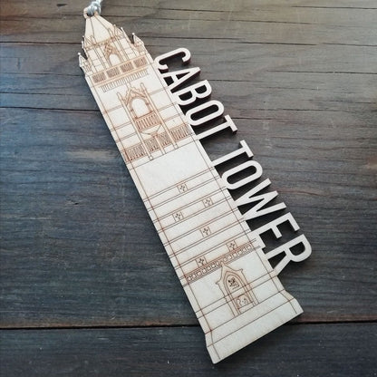 Bauble Cabot Tower Bristol's Iconic Landmarks: Wooden 'Hangy Thingy' homeware shops bristol gift shops bristol Mustard Cuts