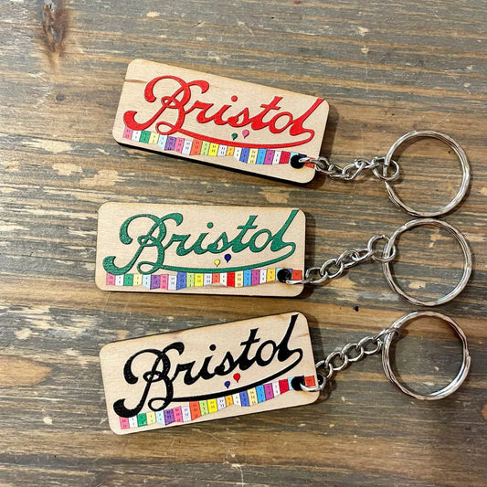Keyring Bristol keyrings (wooden) homeware shops bristol gift shops bristol Mustard Cuts