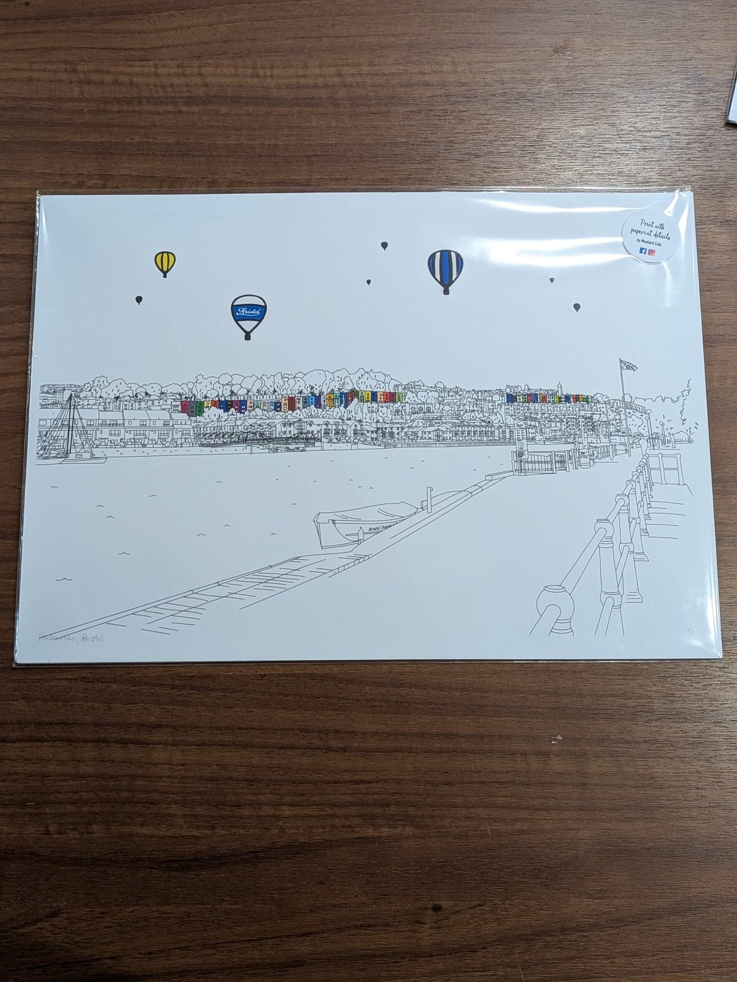 Print A3 Harbourside Giclee Print (various sizes) homeware shops bristol gift shops bristol Mustard Cuts