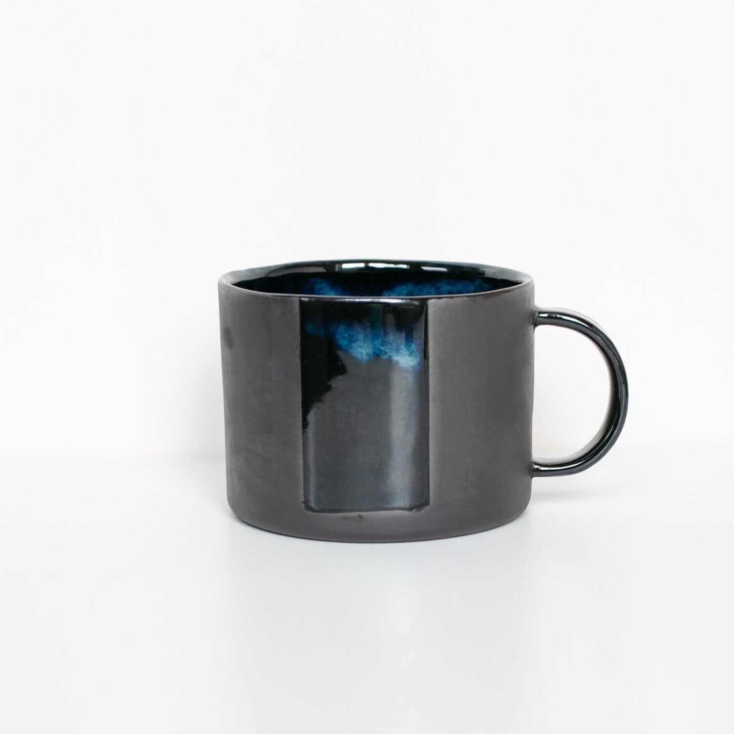 Medium Mug Dark Knight (new) Black Stoneware Mug (Various Glazes) homeware shops bristol gift shops bristol Naked Clay Ceramics