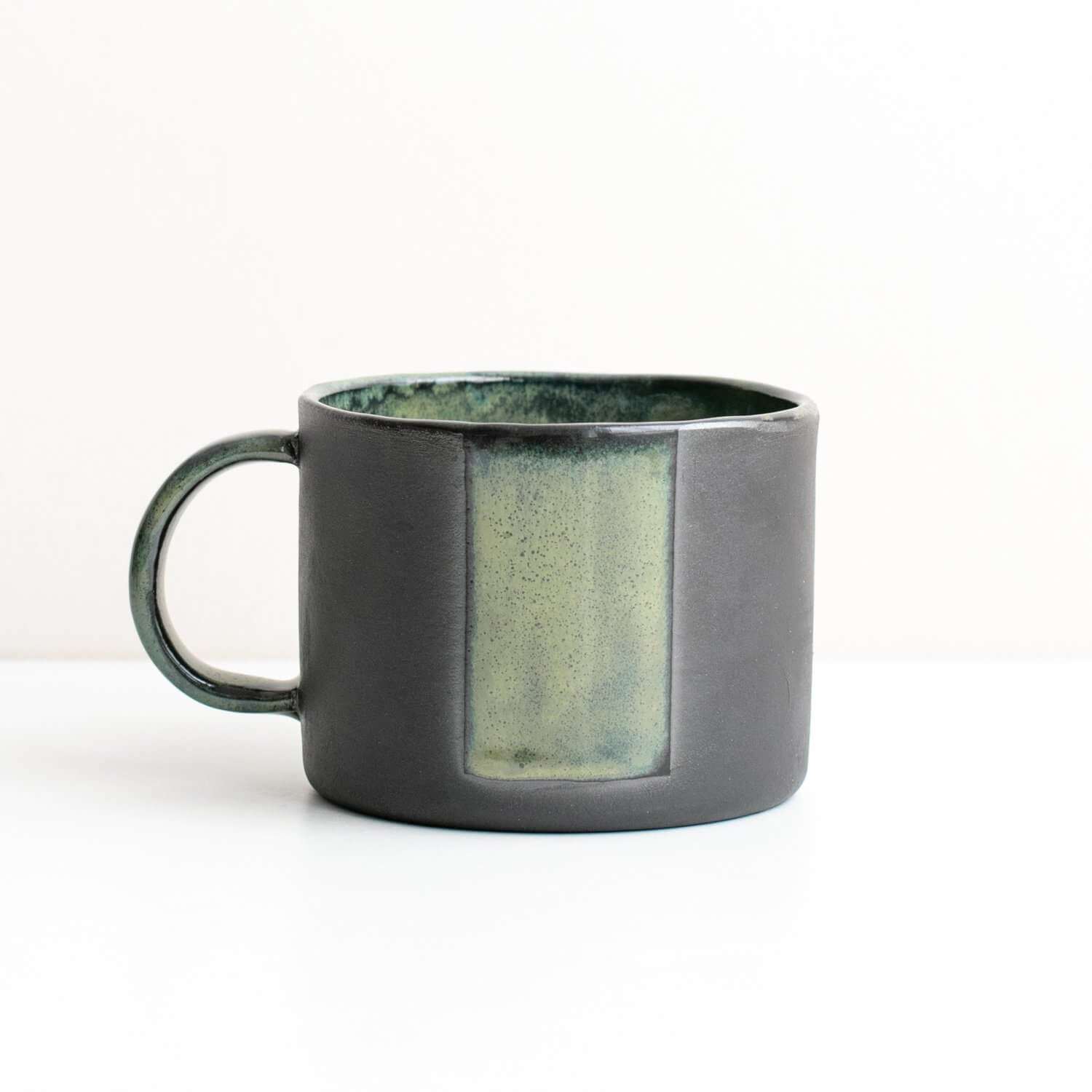 Medium Mug Dwyryd Green Black Stoneware Mug (Various Glazes) homeware shops bristol gift shops bristol Naked Clay Ceramics