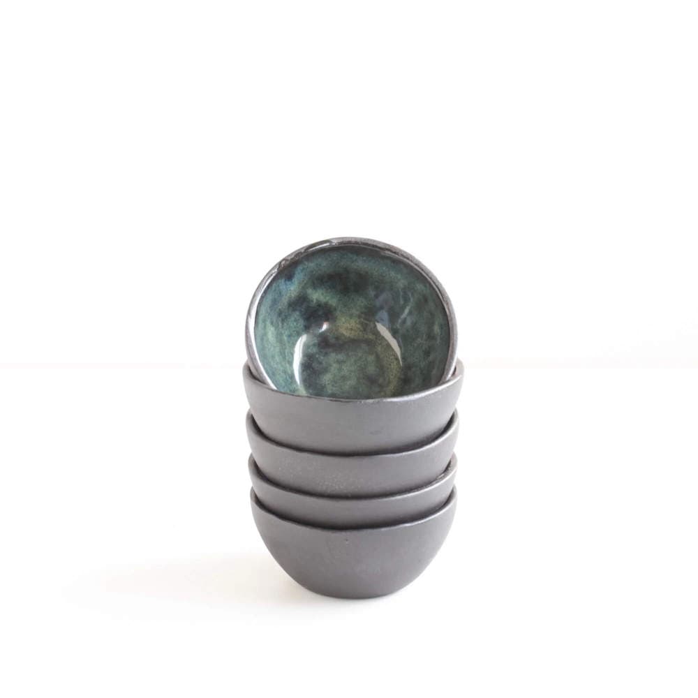 Handmade Bowls Dwyryd Green Dip Bowl (Various Glazes) homeware shops bristol gift shops bristol Naked Clay Ceramics