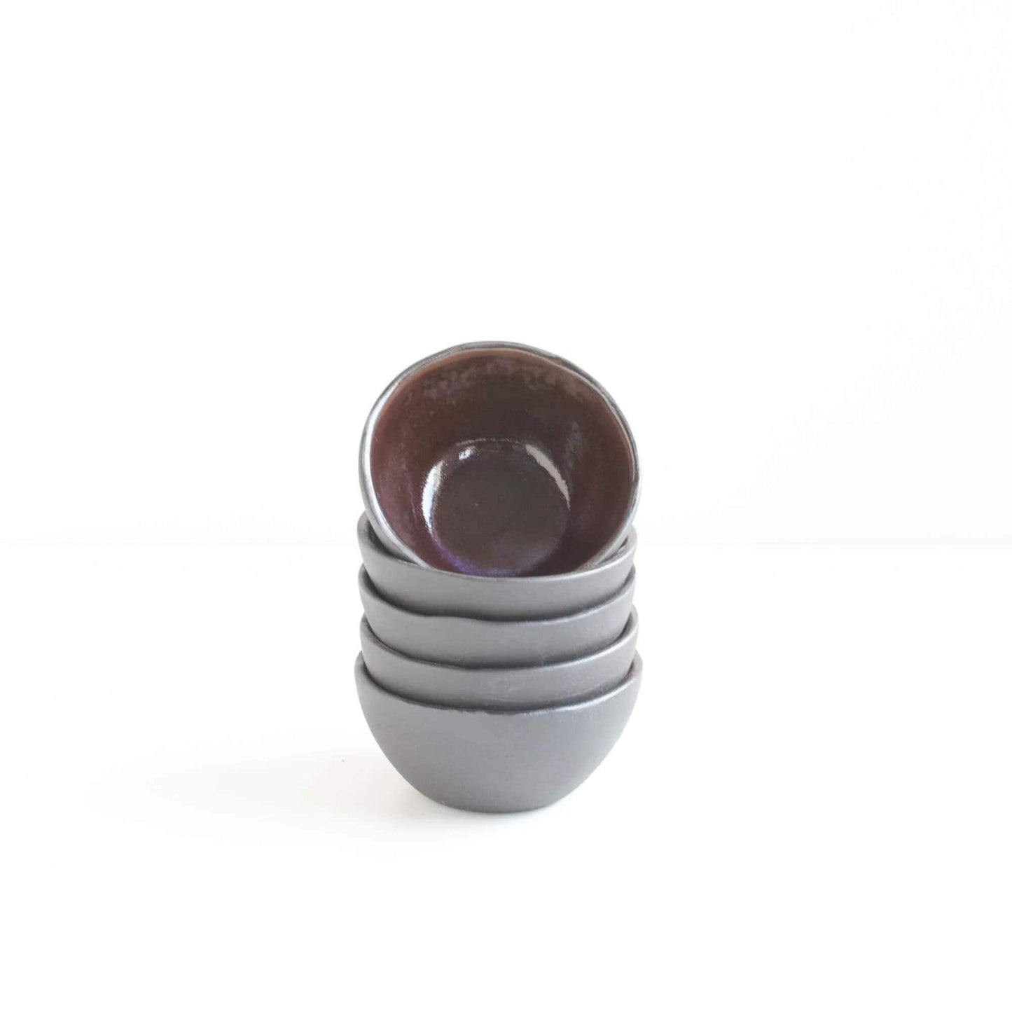 Handmade Bowls Red Rhyolite Dip Bowl (Various Glazes) homeware shops bristol gift shops bristol Naked Clay Ceramics