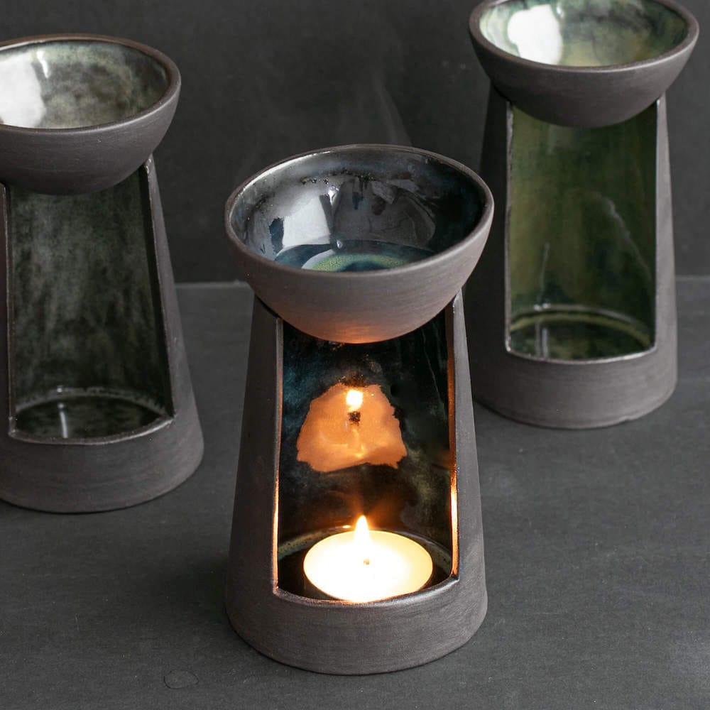 Handmade Oil Burner Oil Burner (Various Glazes) homeware shops bristol gift shops bristol Naked Clay Ceramics