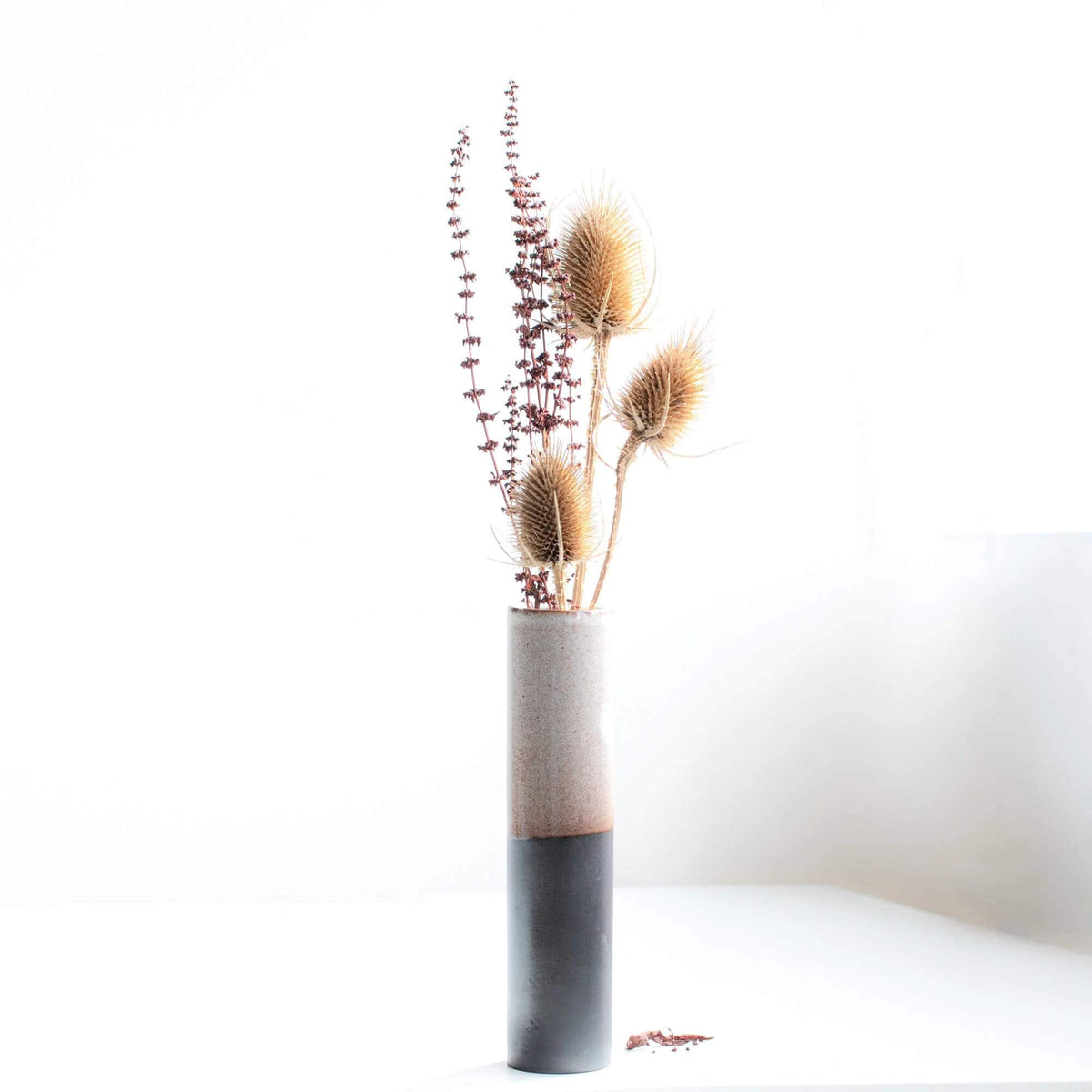 Handmade Vase Snow Tall Black Stoneware Vase (Various Glazes) homeware shops bristol gift shops bristol Naked Clay Ceramics