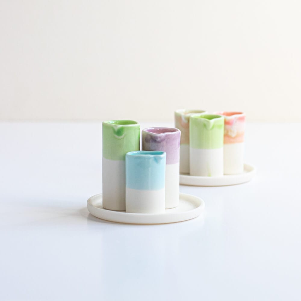 Vases Mini Wildflower Porcelain Vase (in various glazes) homeware shops bristol gift shops bristol Naked Clay Ceramics