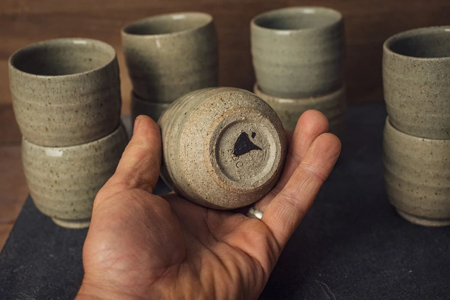 Handmade Cup Pale Sage Celadon 6oz Yunomi Cup homeware shops bristol gift shops bristol Nicholas Dover Ceramics