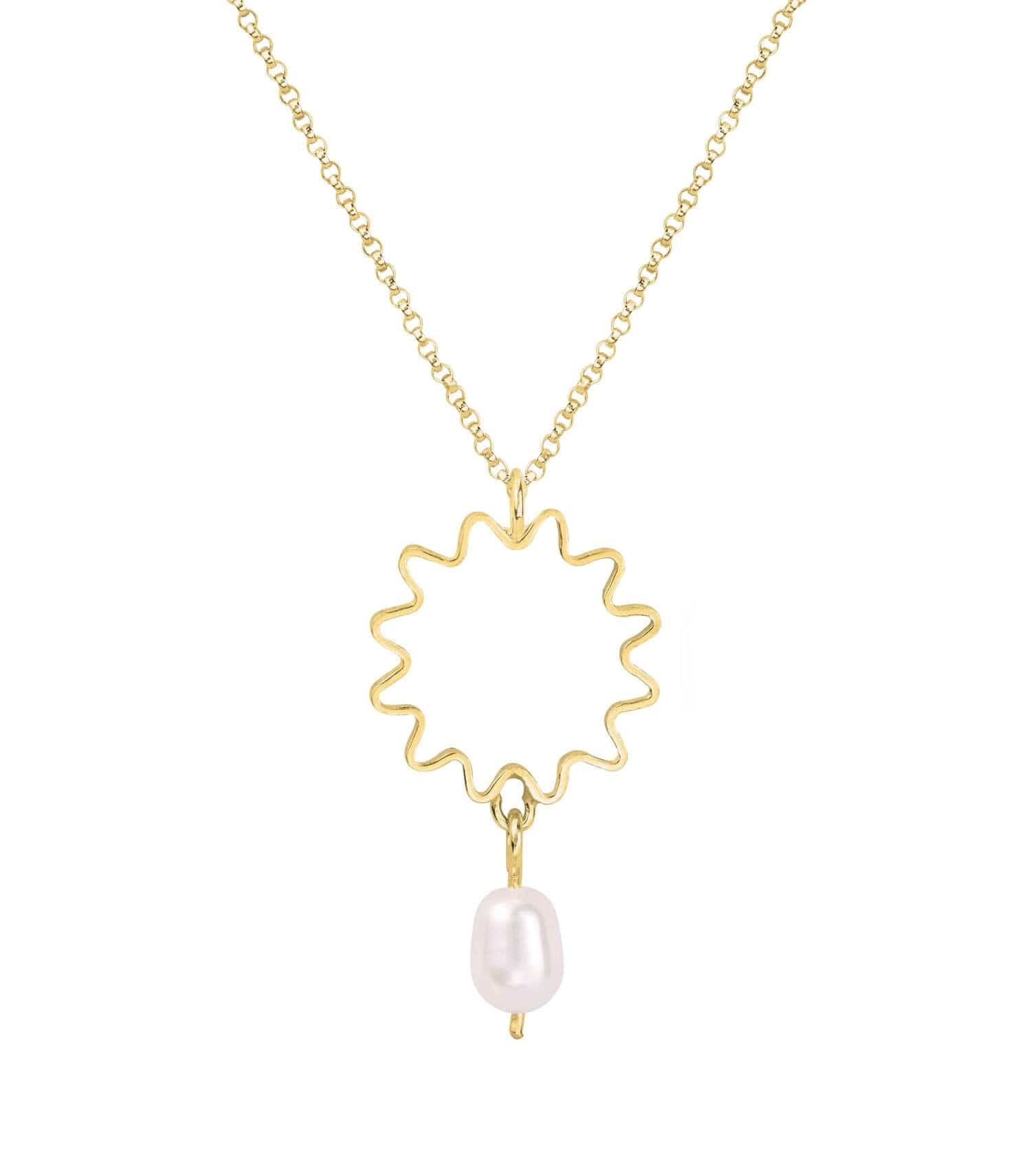 Necklace 18ct Gold Vermeil Mini Pearl Pendant in Eco Silver or Gold Vermeil homeware shops bristol gift shops bristol Olivia Taylor