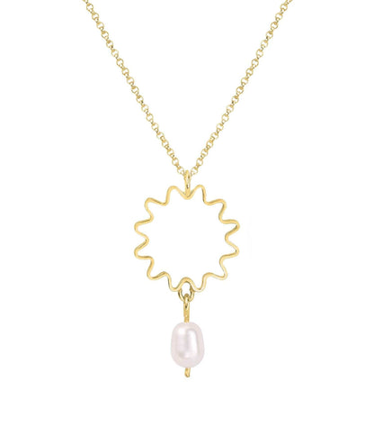 Necklace 18ct Gold Vermeil Mini Pearl Pendant in Eco Silver or Gold Vermeil homeware shops bristol gift shops bristol Olivia Taylor