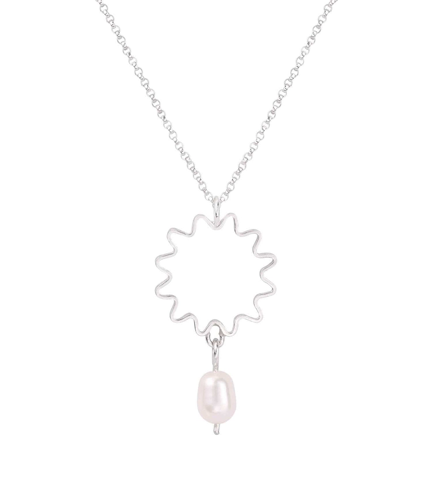 Necklace Recycled Eco Silver Mini Pearl Pendant in Eco Silver or Gold Vermeil homeware shops bristol gift shops bristol Olivia Taylor