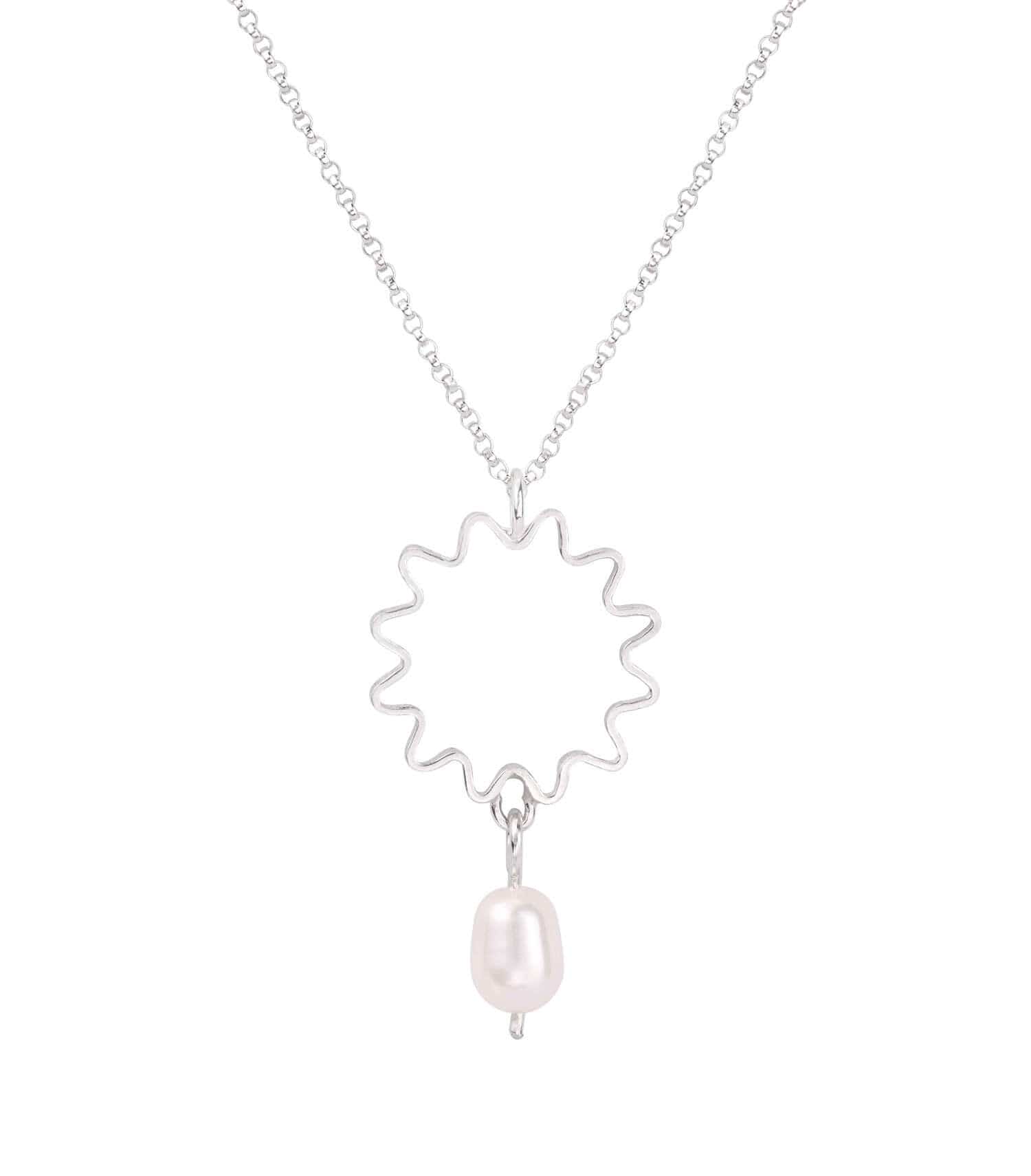 Necklace Recycled Eco Silver Mini Pearl Pendant in Eco Silver or Gold Vermeil homeware shops bristol gift shops bristol Olivia Taylor
