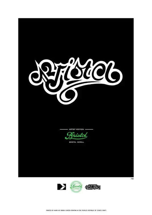 Print Original Screen Print - 45RPM Bristol Scroll (A2) homeware shops bristol gift shops bristol Peoples Republic Of Stokes Croft