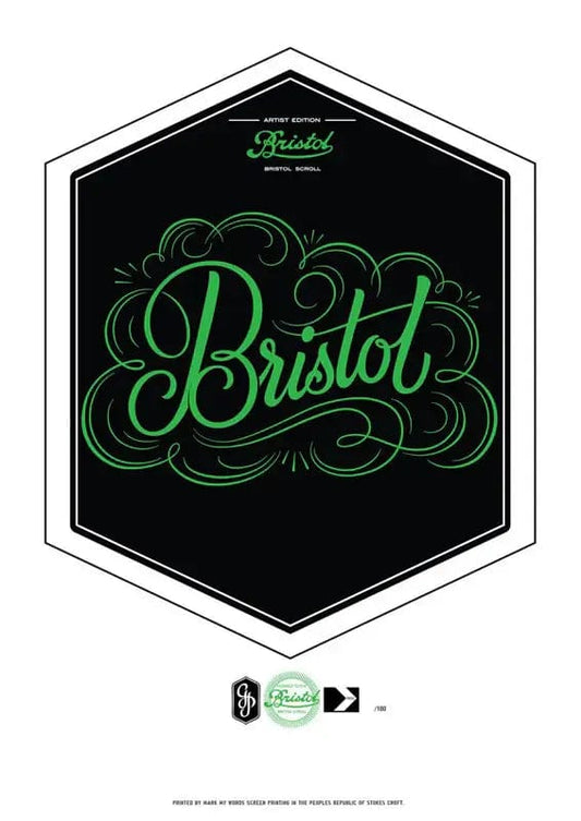 Print Original Screen Print - Ged Palmer Bristol Scroll (A2) homeware shops bristol gift shops bristol Peoples Republic Of Stokes Croft