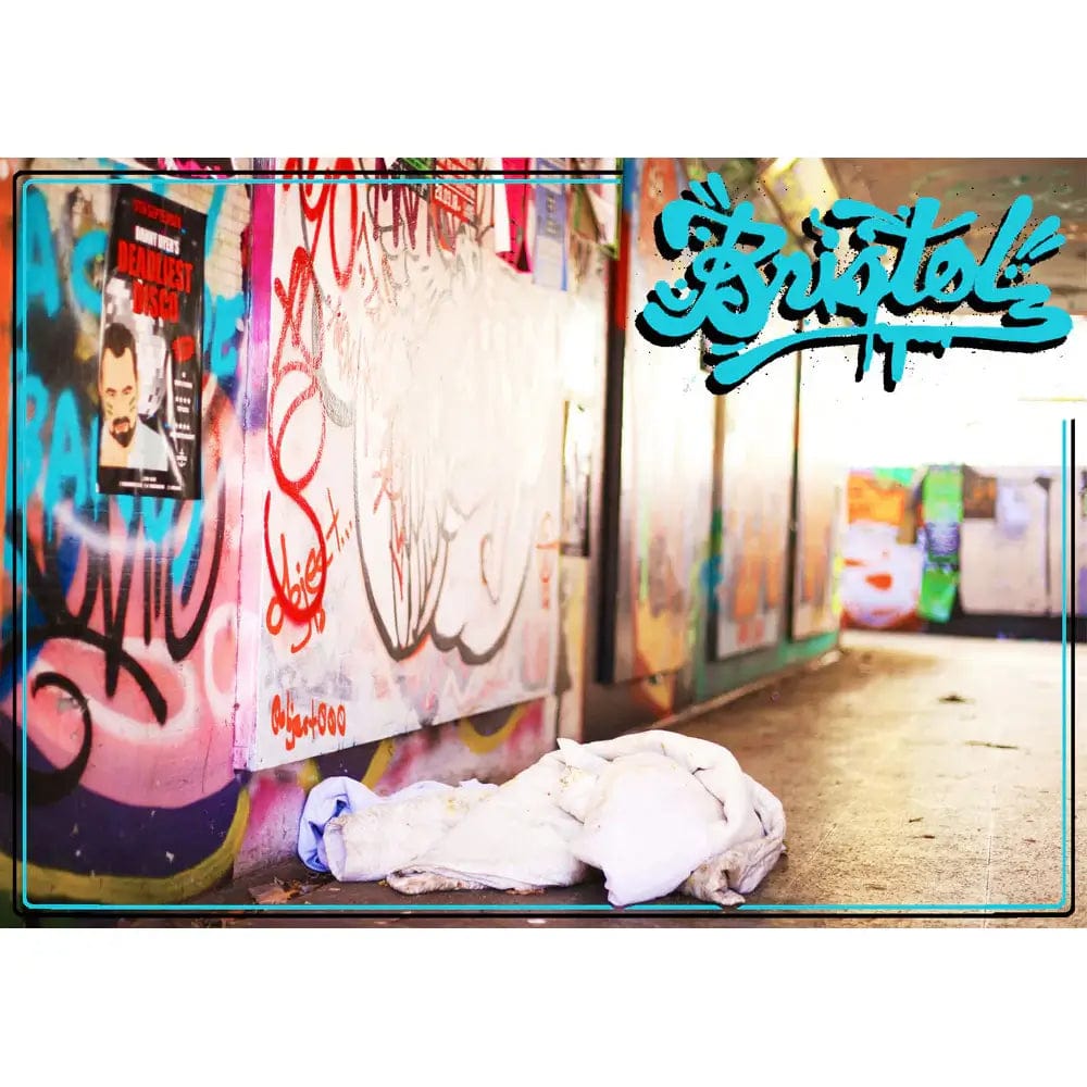 Postcard Untitled (Sleeping Rough/Emily Parker) Proper Bristol Postcards (various designs) homeware shops bristol gift shops bristol Peoples Republic Of Stokes Croft