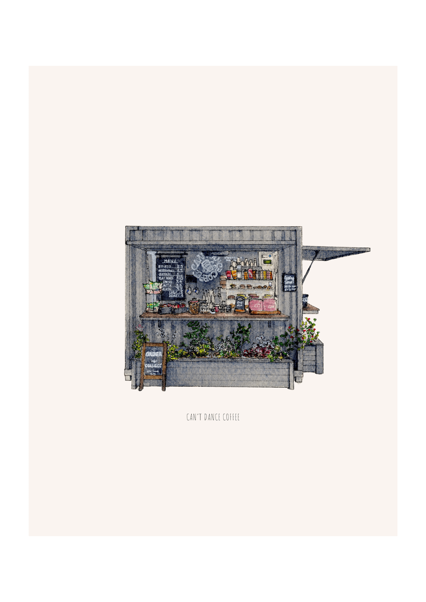 Print Can't Dance Coffee Fine Art Print Bristol Fine Art Print - A5 (various designs) homeware shops bristol gift shops bristol Poppy Victoria May Art