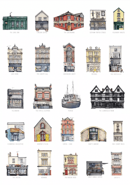 Print Miniature Bristol Fine Art Print Bristol Fine Art Print - A3 (various designs) homeware shops bristol gift shops bristol Poppy Victoria May Art