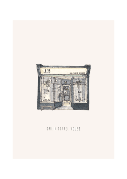 Print One B Coffee House Fine Art Print Bristol Fine Art Print - A5 (various designs) homeware shops bristol gift shops bristol Poppy Victoria May Art