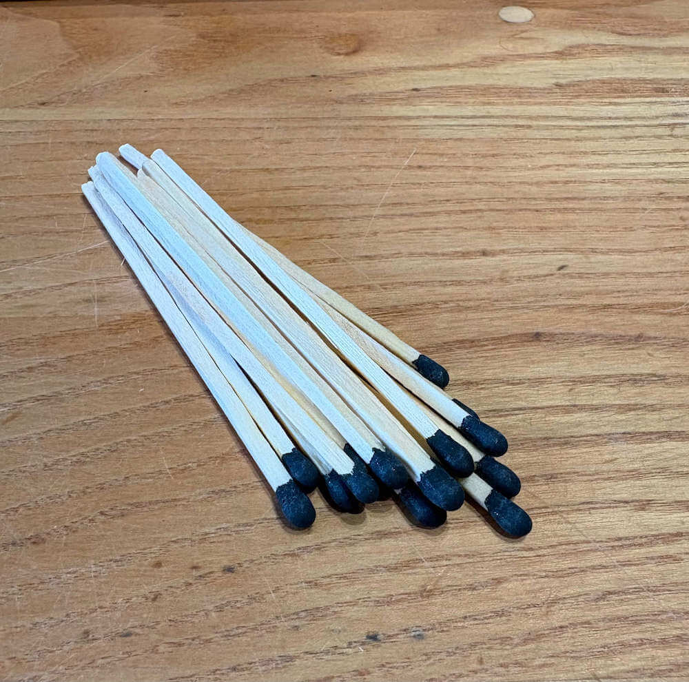 Long Matches Black Long Matches (Various Colours) homeware shops bristol gift shops bristol Prior Shop
